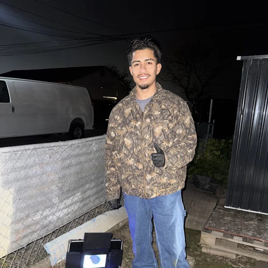 Cristian, owner of CCS Plumbing Inc., on a Central Valley service call
