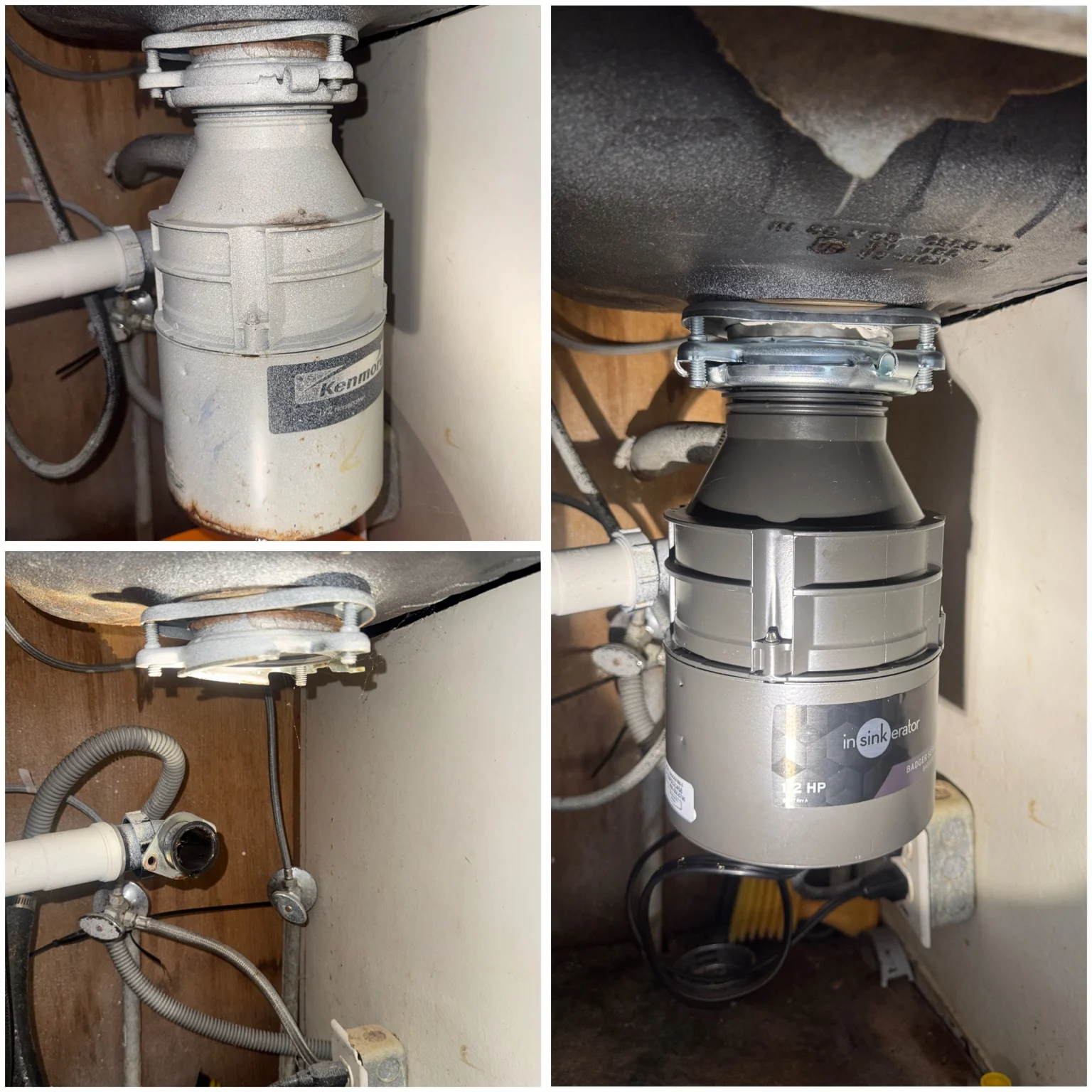 Garbage disposal service before and after