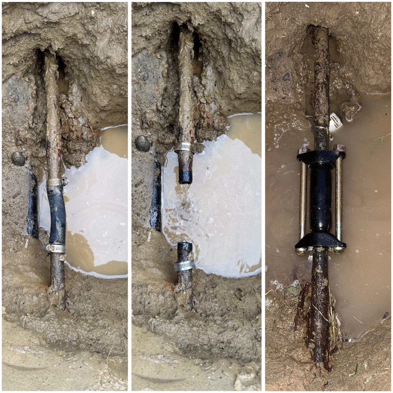 Galvanized main line leak repair